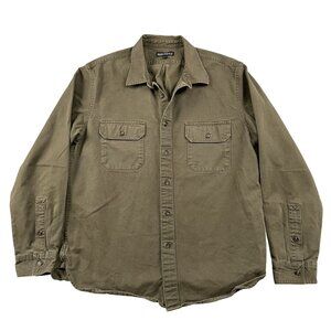 J.Crew Mercantile Heavy Cotton Shirt Mens XL Brown Canvas Button Down